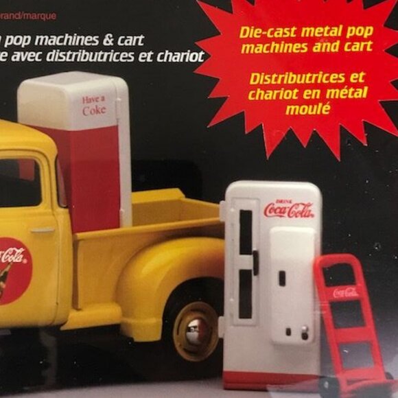 Vintage Coca-Cola 1950 Chevrolet Pickup 1/25 Model Kit w/Pop Machines & Cart - Picture 4 of 13